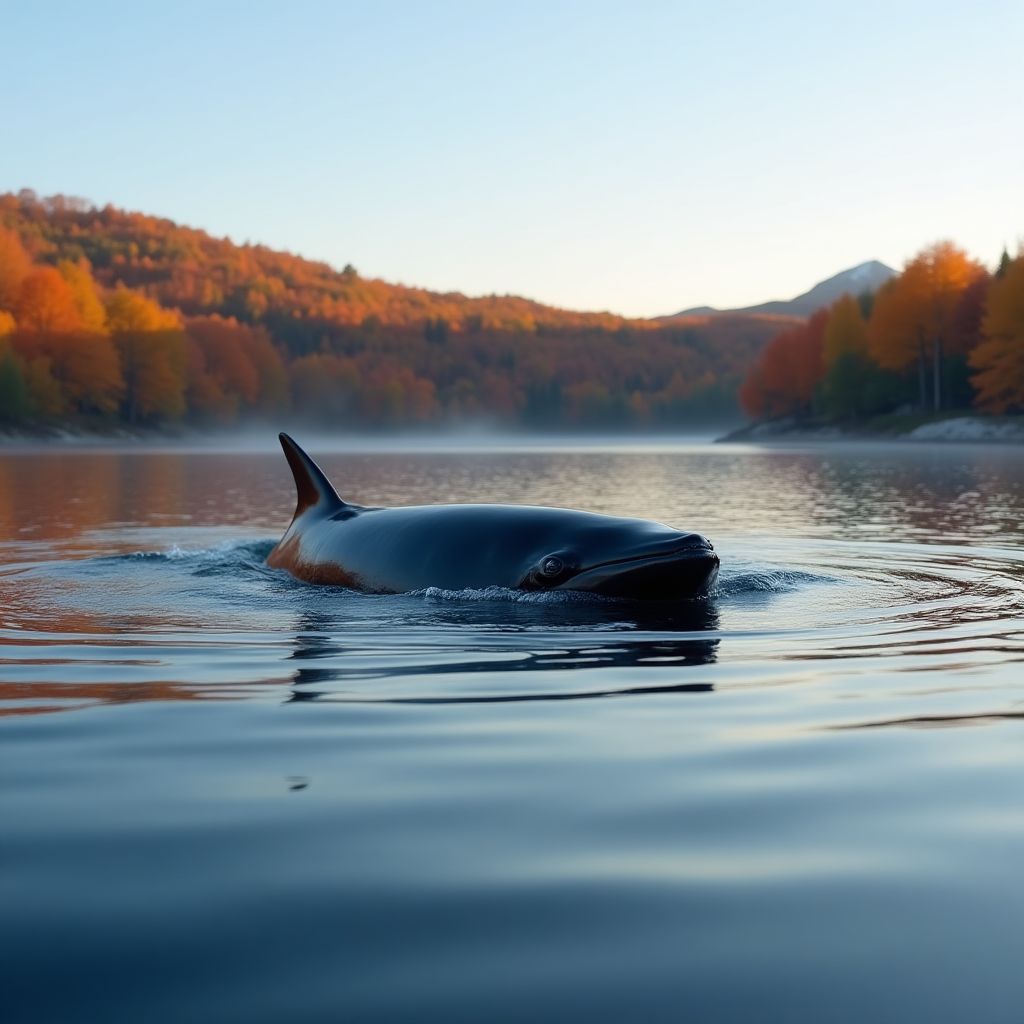 Minke whales in autumn